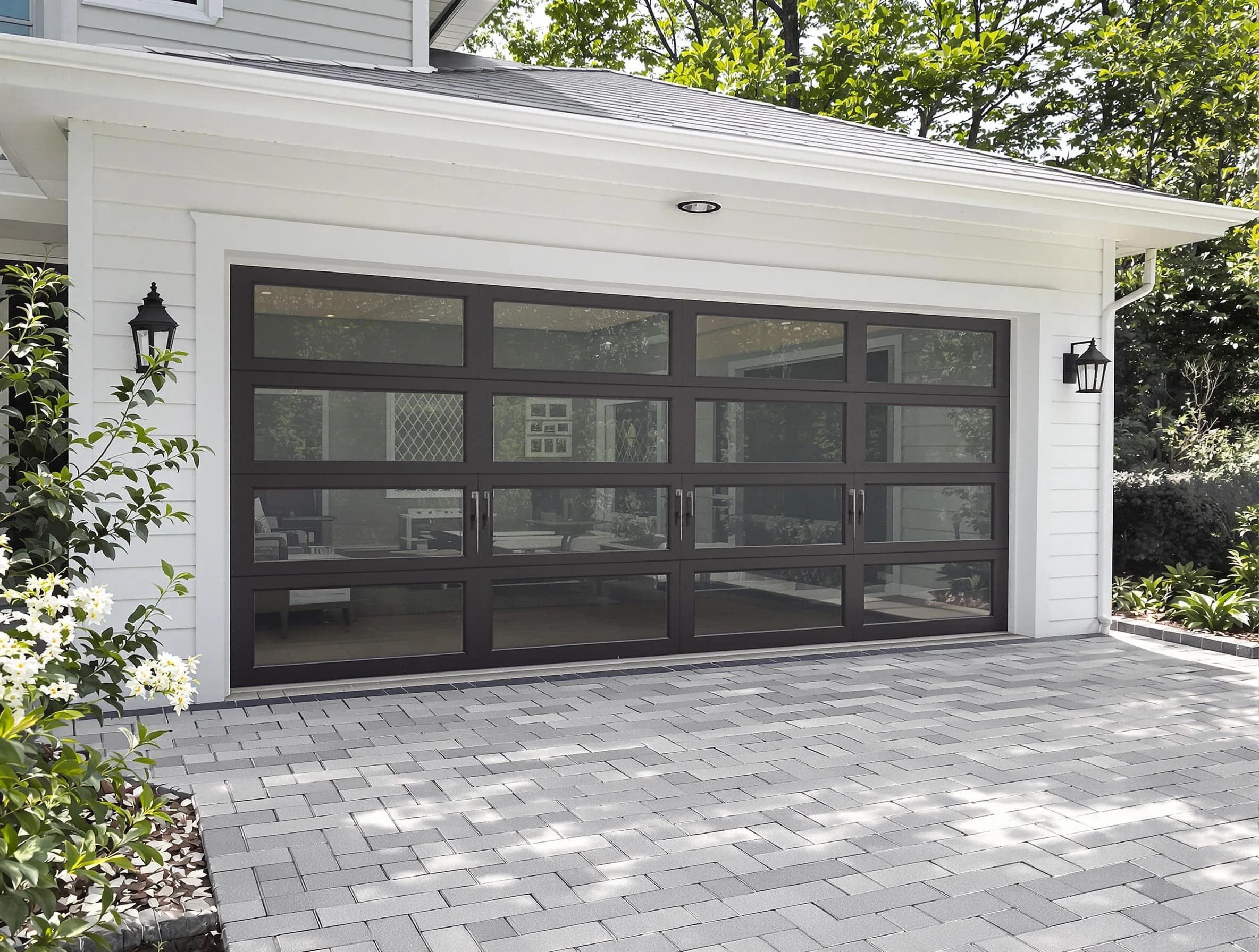 Shackle Island Garage Door Repair design specialist presenting custom garage door options to Shackle Island homeowner