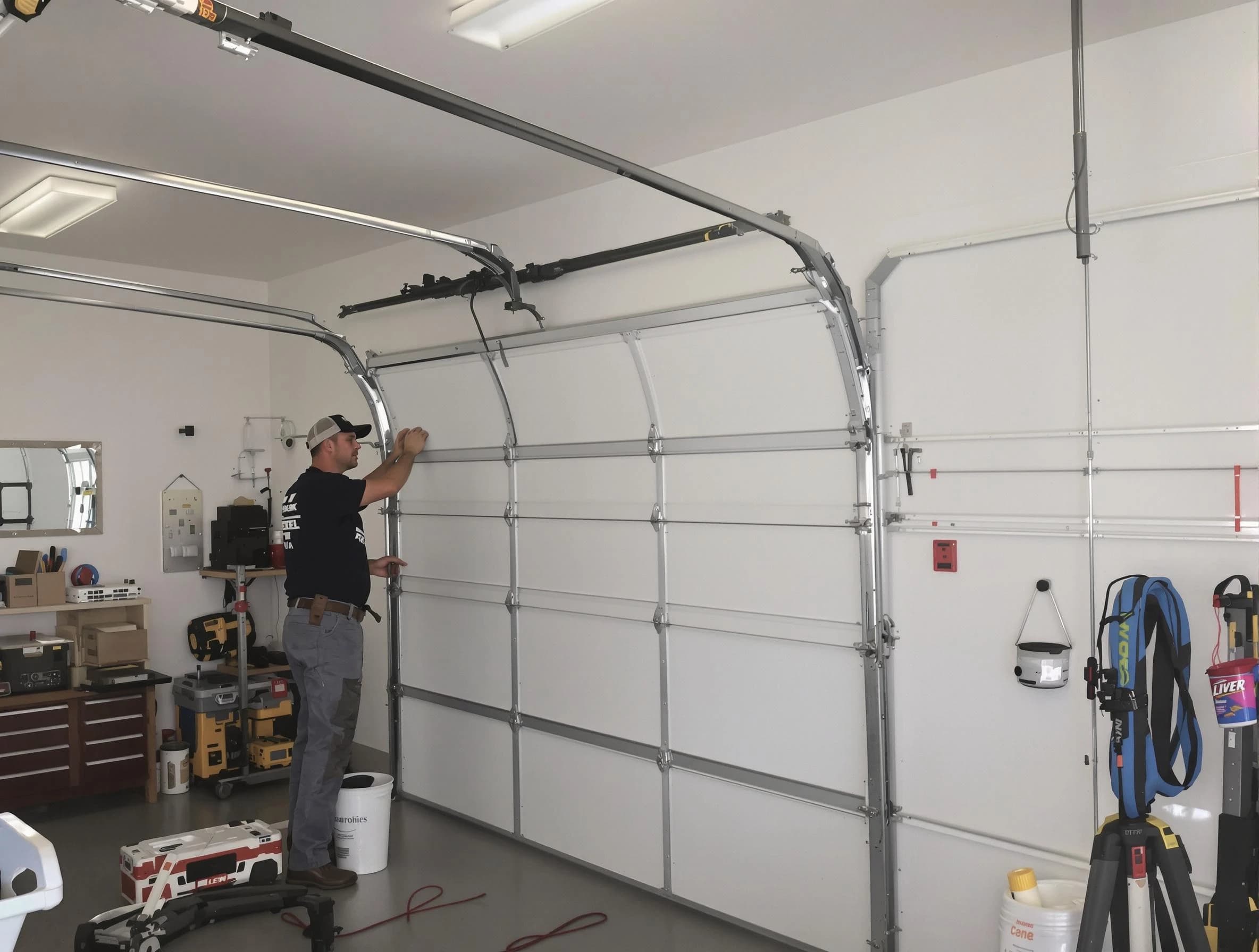 Shackle Island Garage Door Repair team installing new garage door in Shackle Island