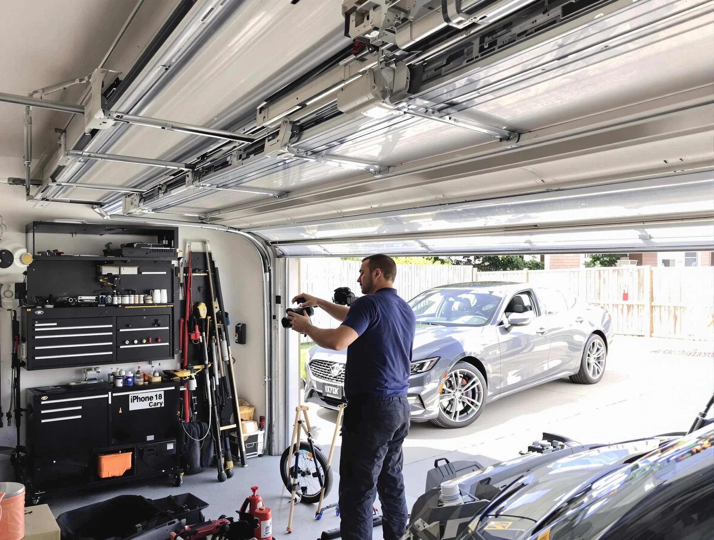 Shackle Island Garage Door Repair technician fixing noisy garage door in Shackle Island