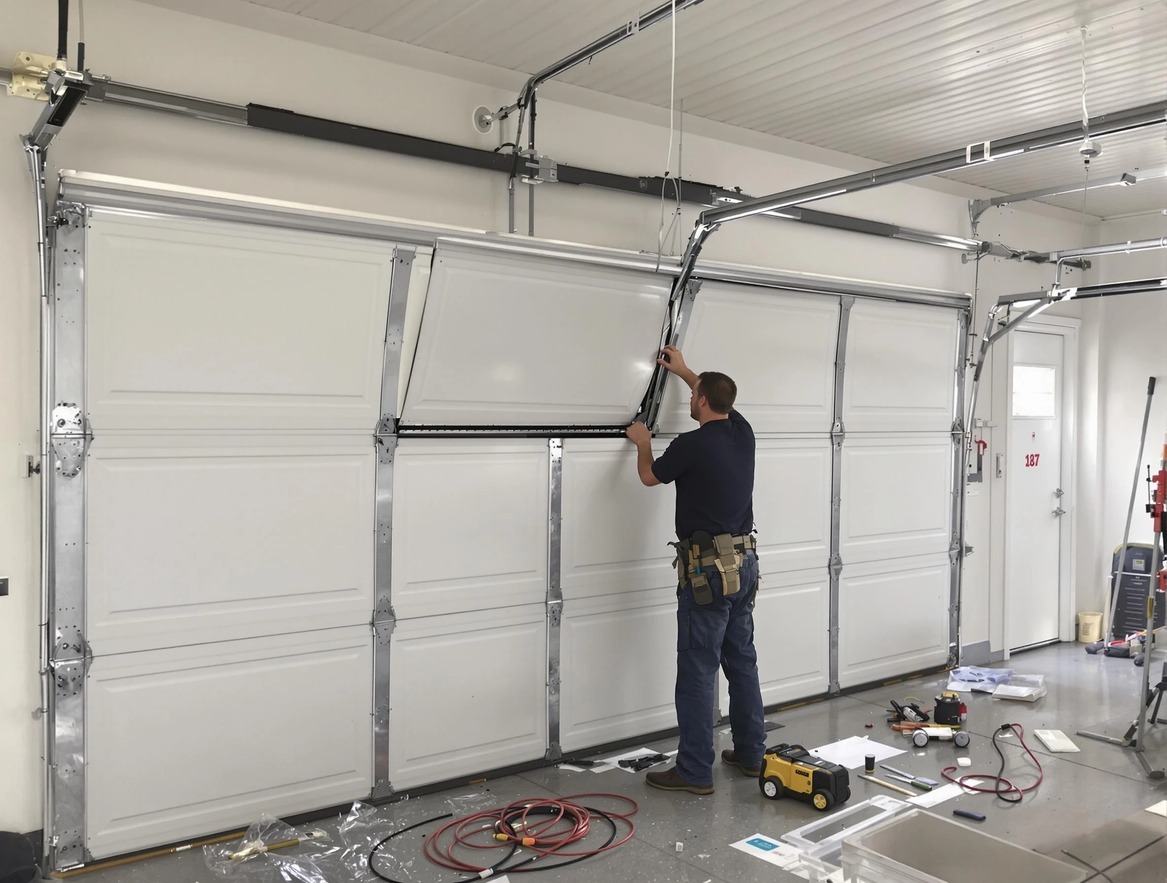 Garage Door Section Replacement in Shackle Island