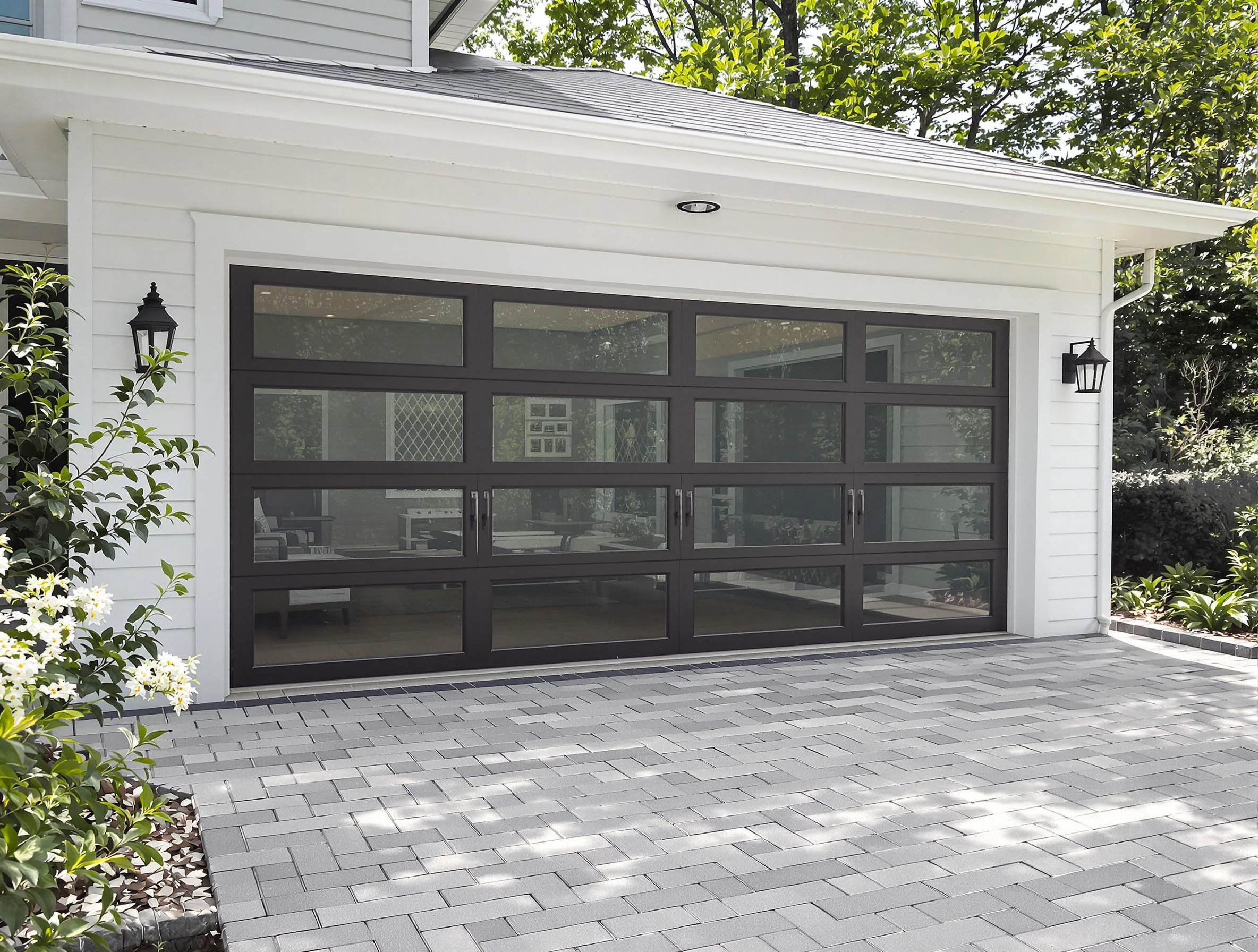 Shackle Island Garage Door Repair design specialist presenting custom garage door options to Shackle Island homeowner